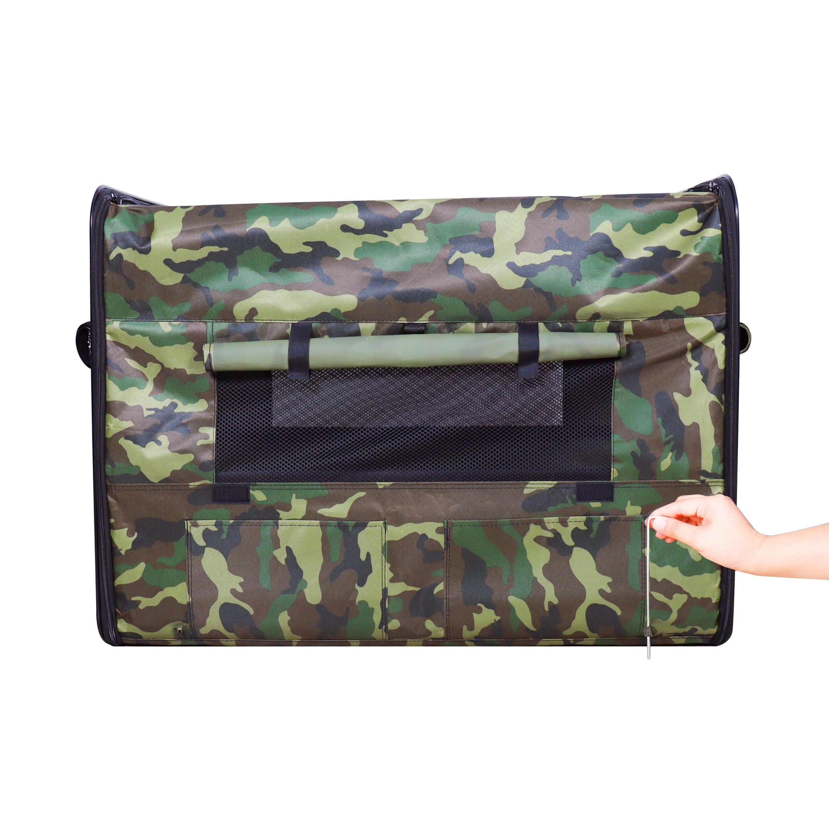 Foldable Soft Crate (Available in 18" to 43") Forest Green Camo