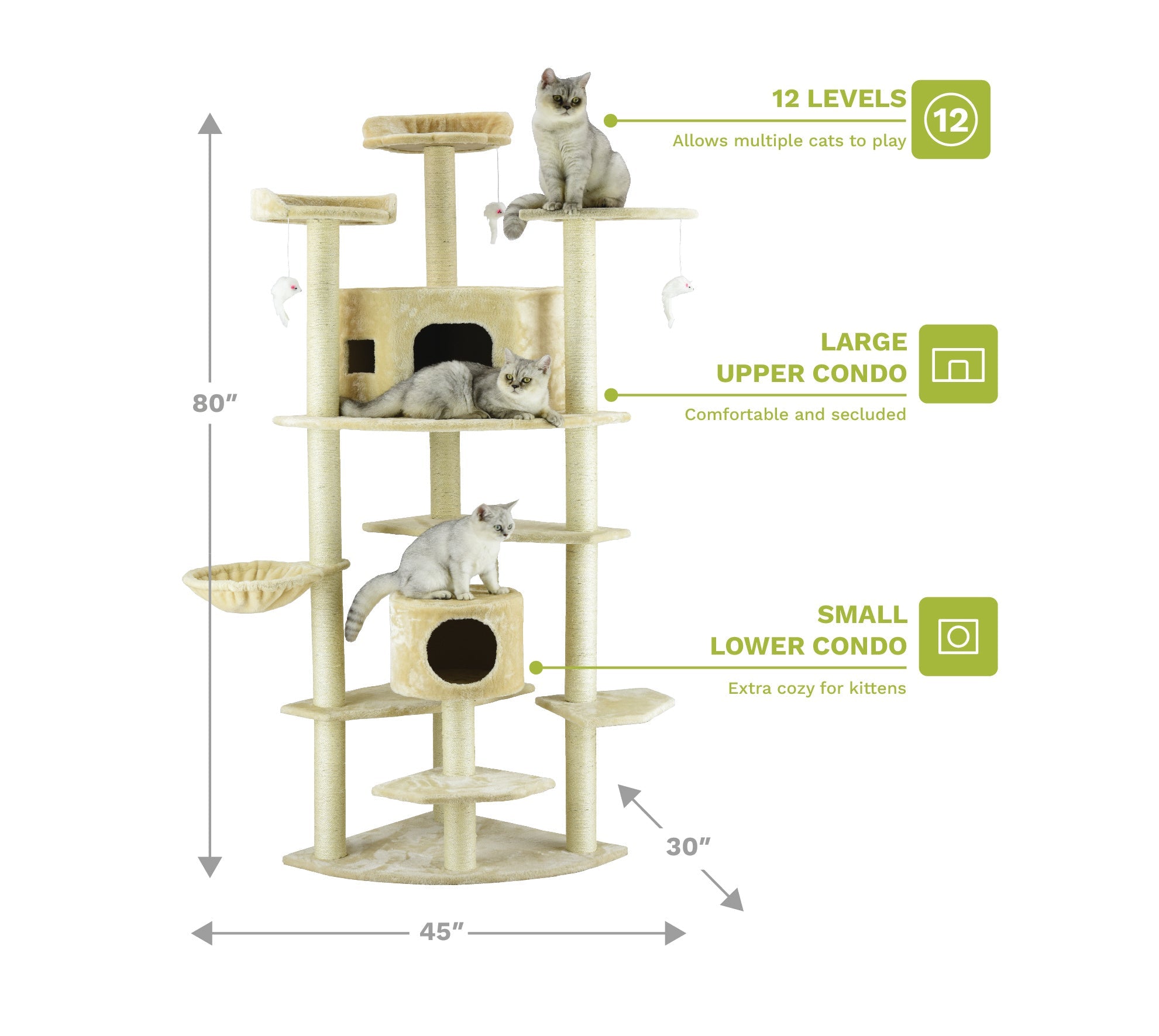 80" Cat Tree Condo [*]