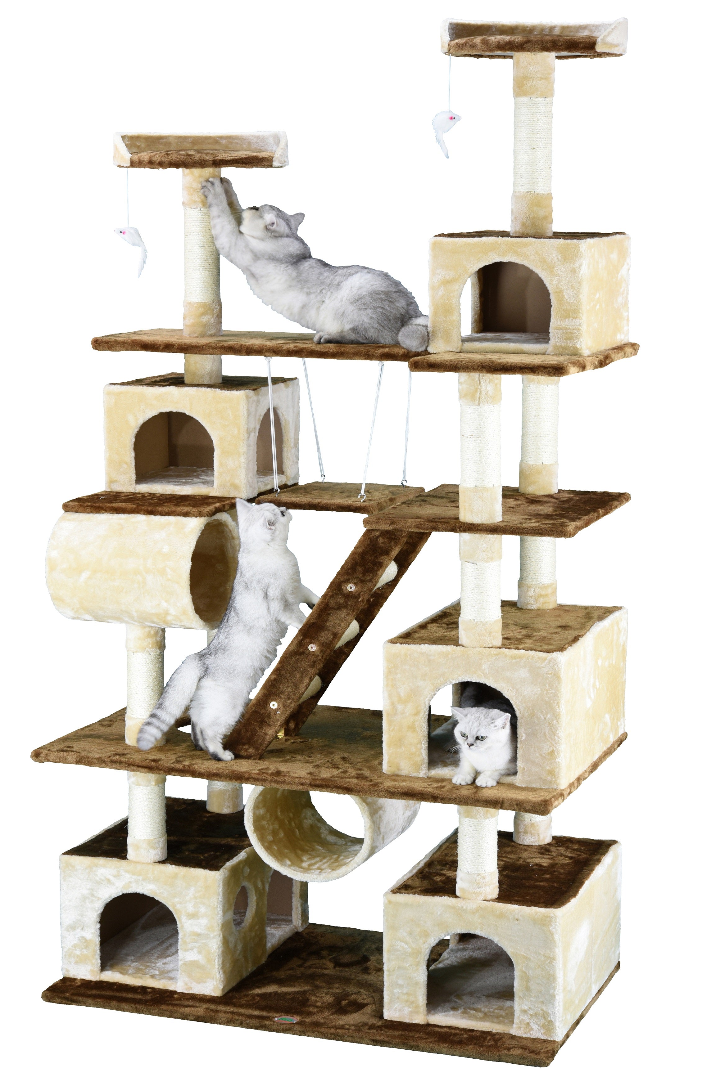 87" Cat Tree Climber with Swing [*]