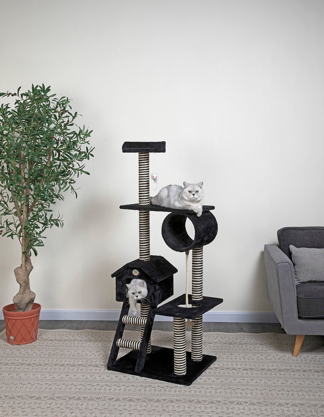 60" Cat Tree Condo Furniture [F44]