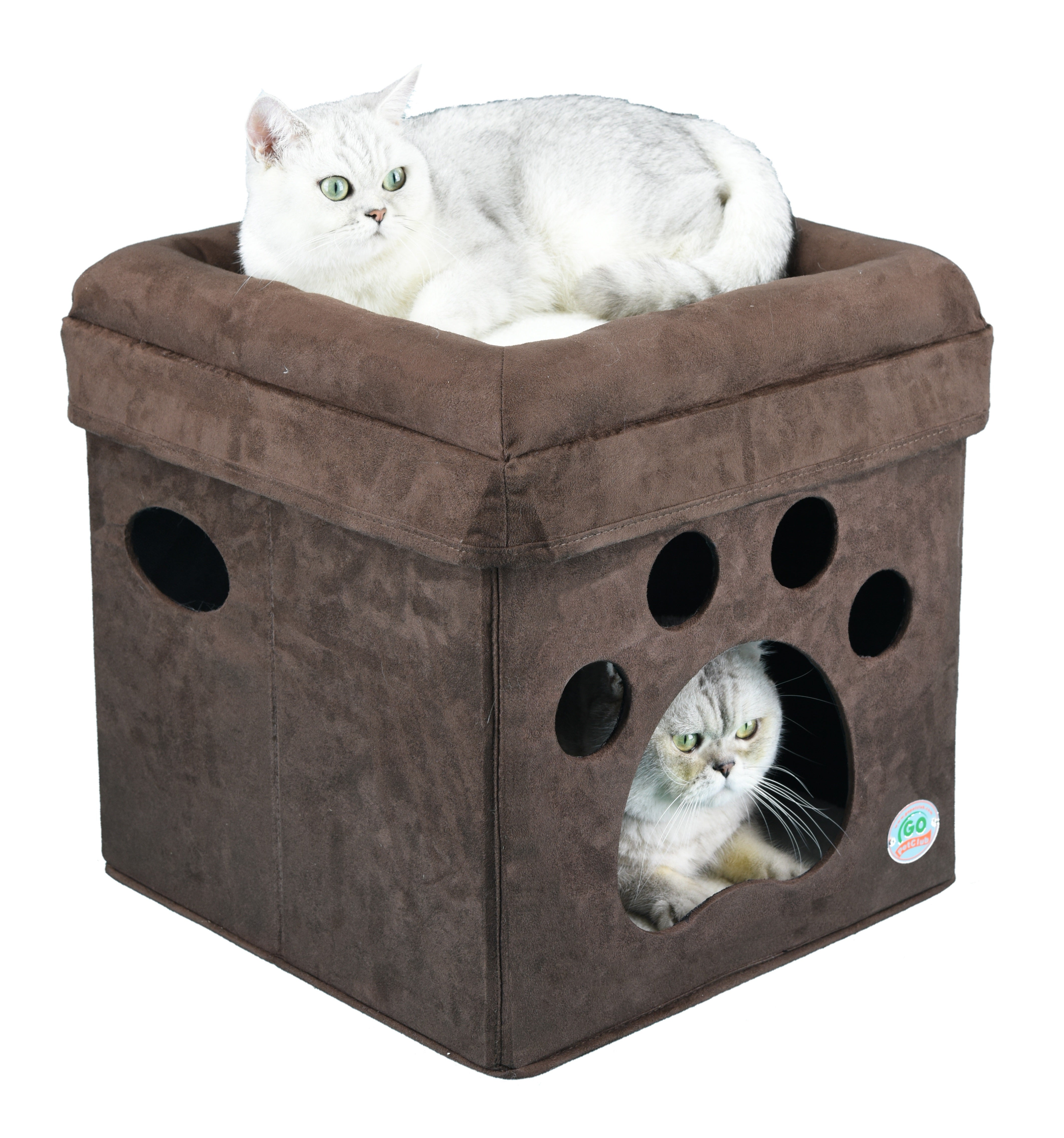 Comfy Cat Cube Bed (Paw)[*]