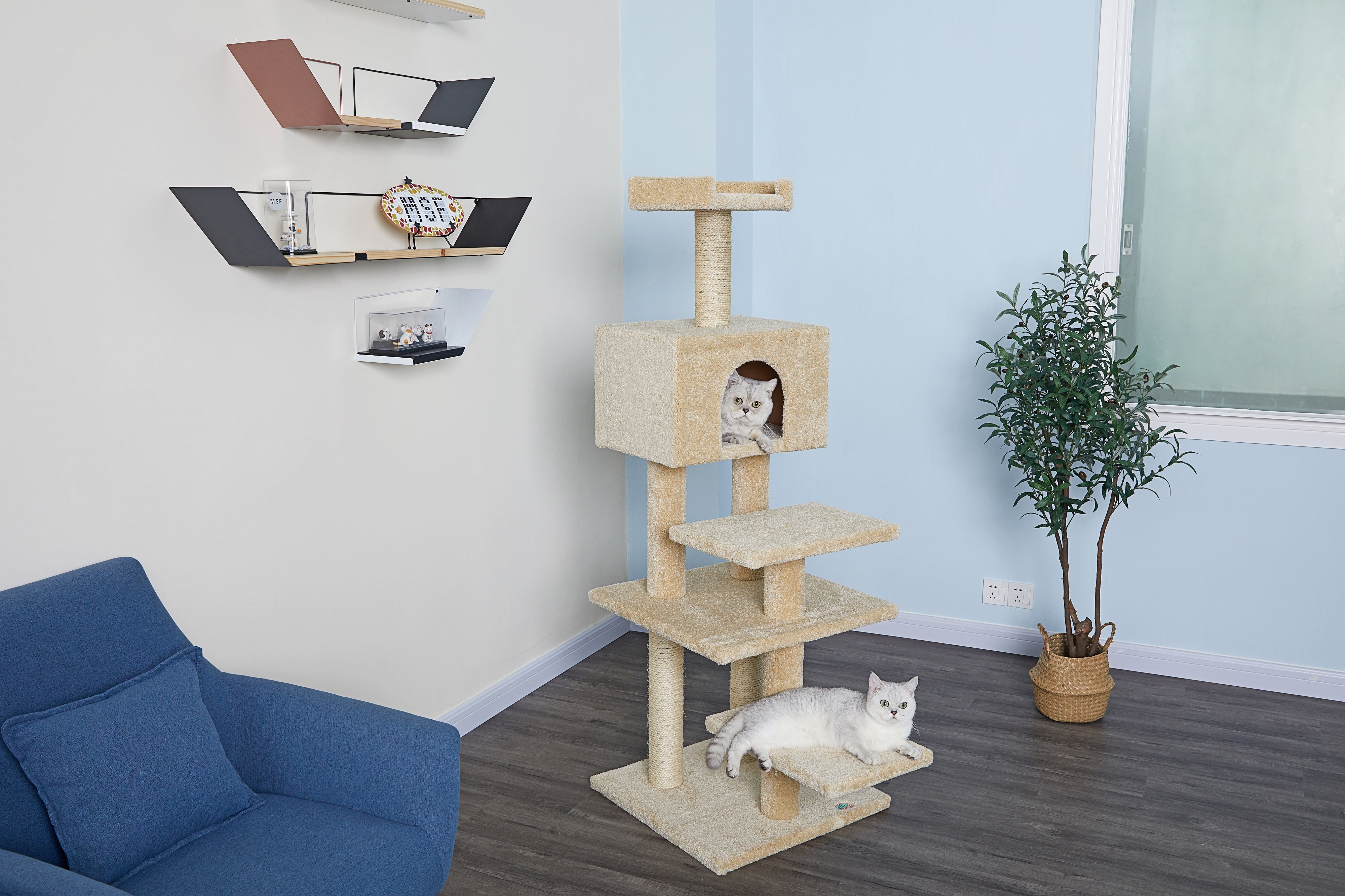 64” Premium Carpeted Cat Tree [LP-817]