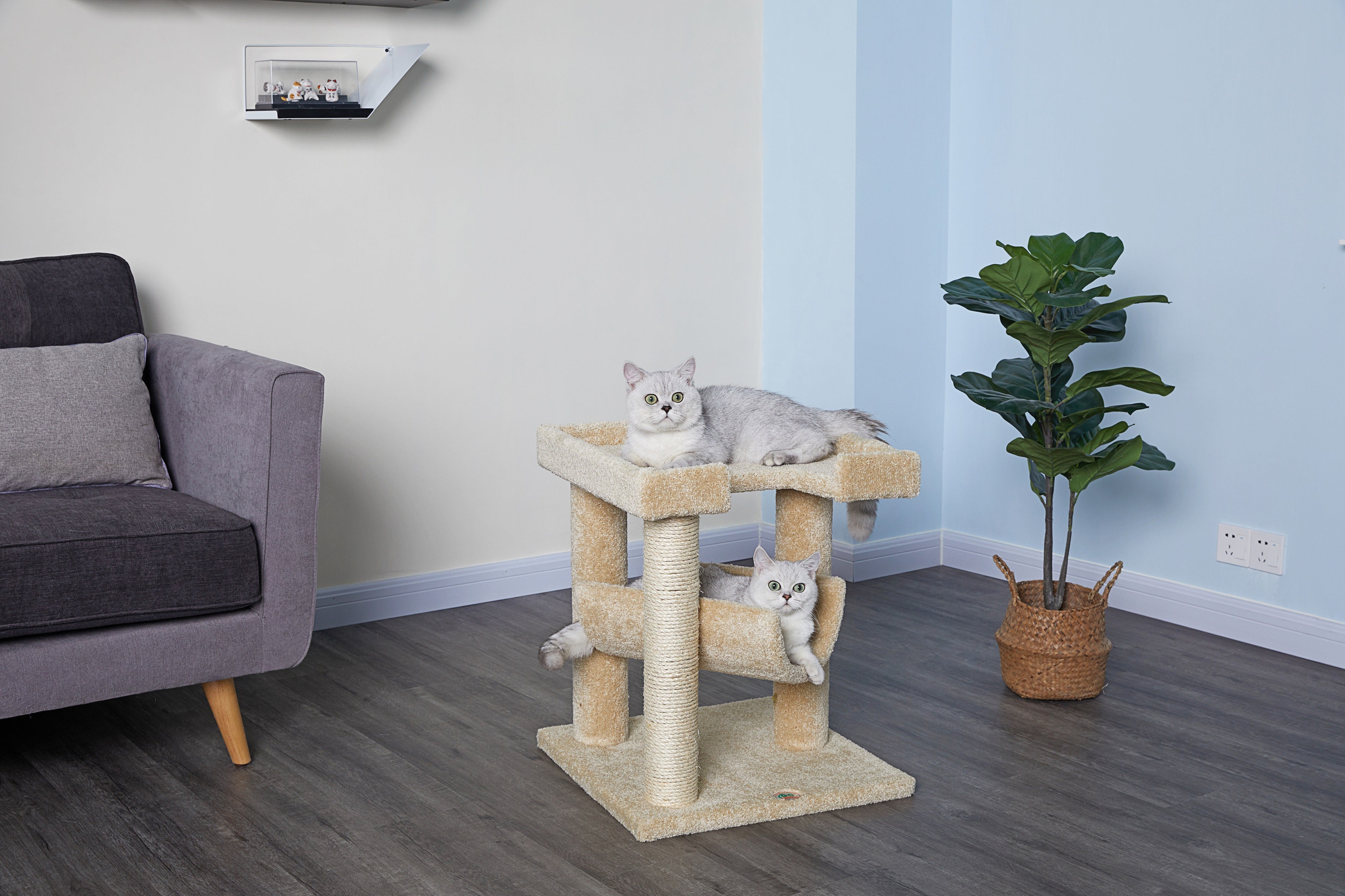 23” Premium Carpeted Cat Tree [LP-827]