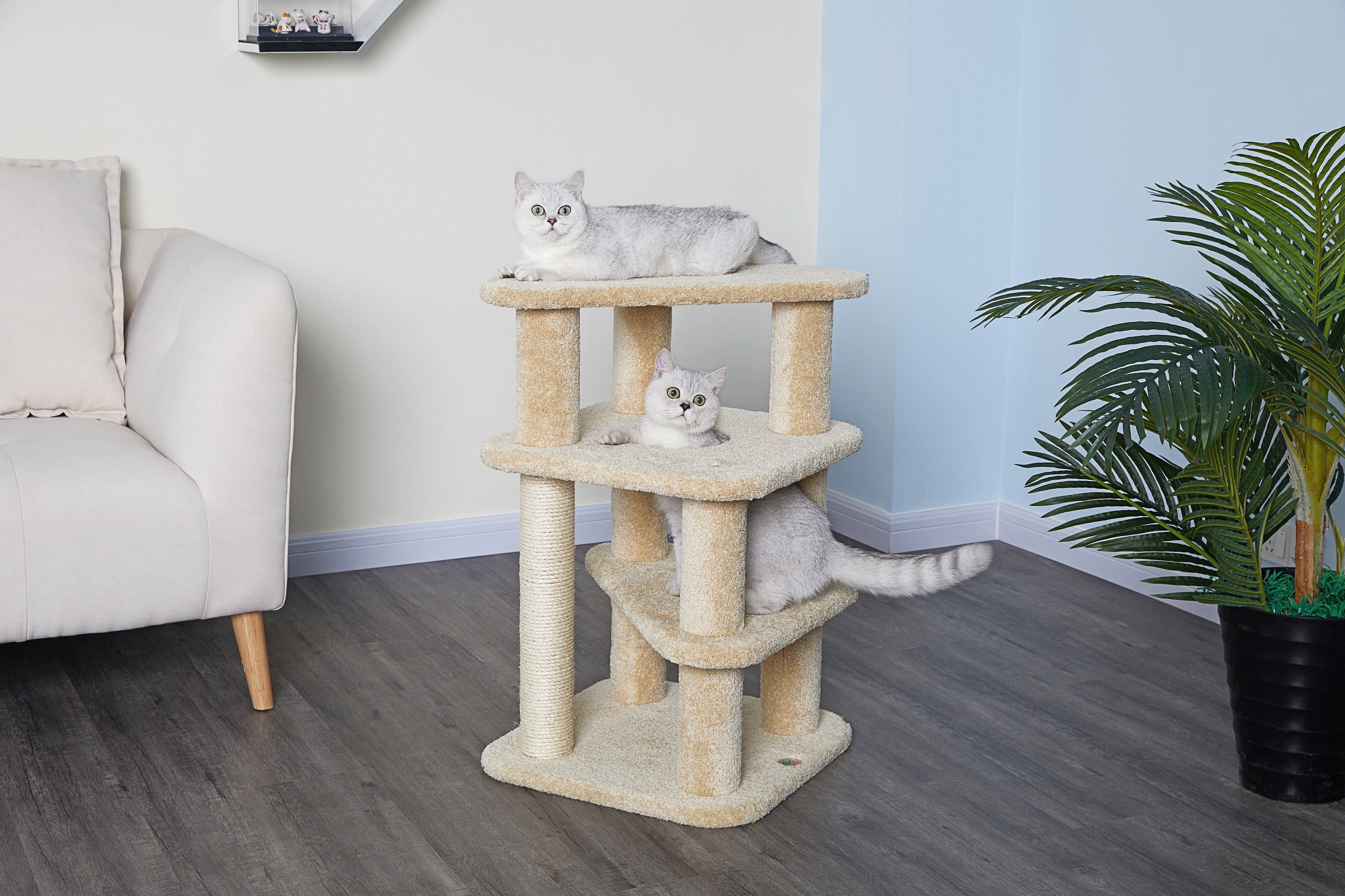 32” Premium Carpeted Cat Tree [LP-841]