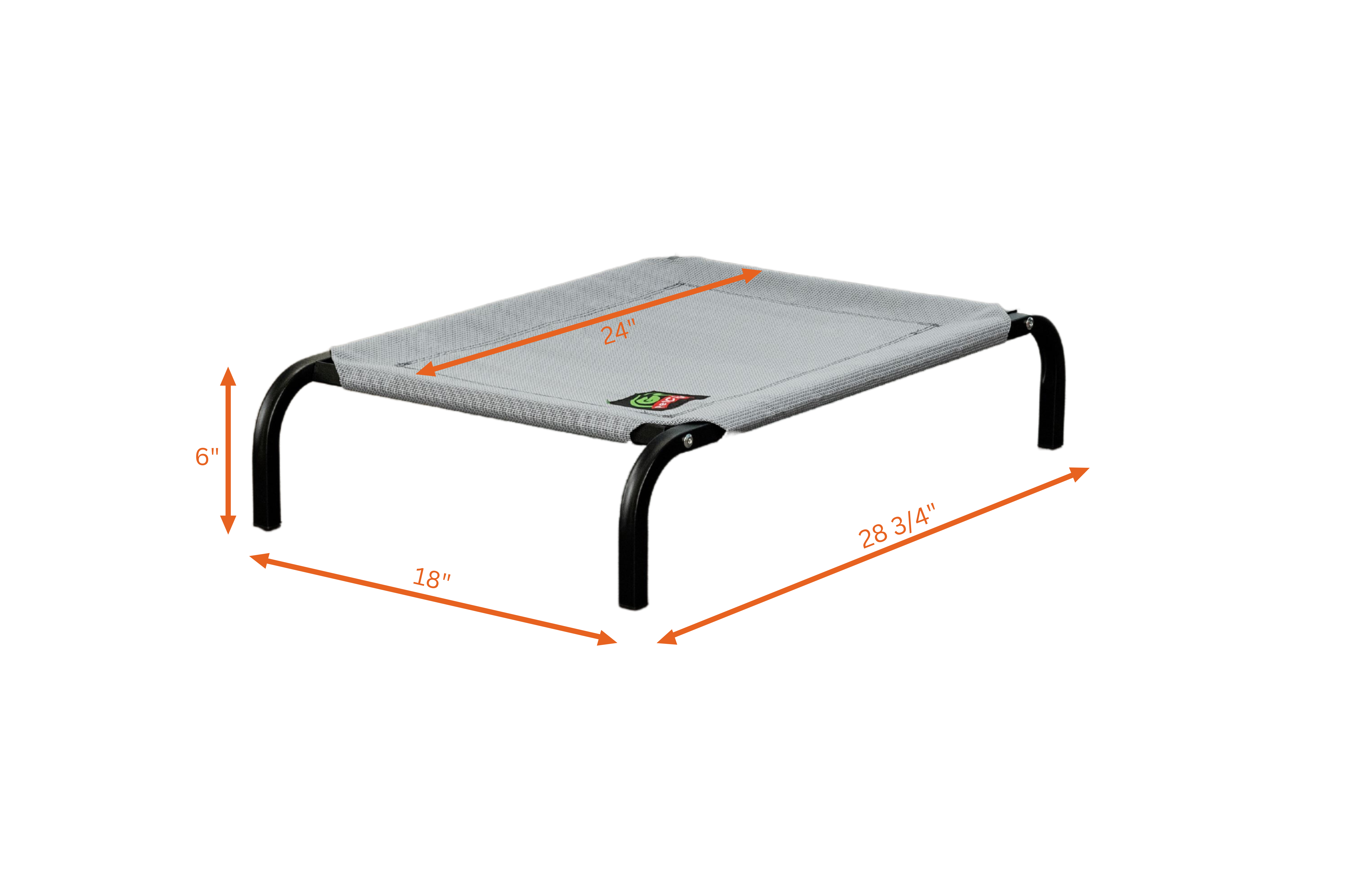 Elevated Cooling Pet Cot Bed in Solid Gray (Available in 28" to 55")[*]