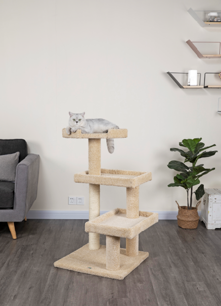 42” Premium Carpeted Cat Tree [LP-803]