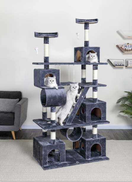 87" Cat Tree Climber with Swing [*]