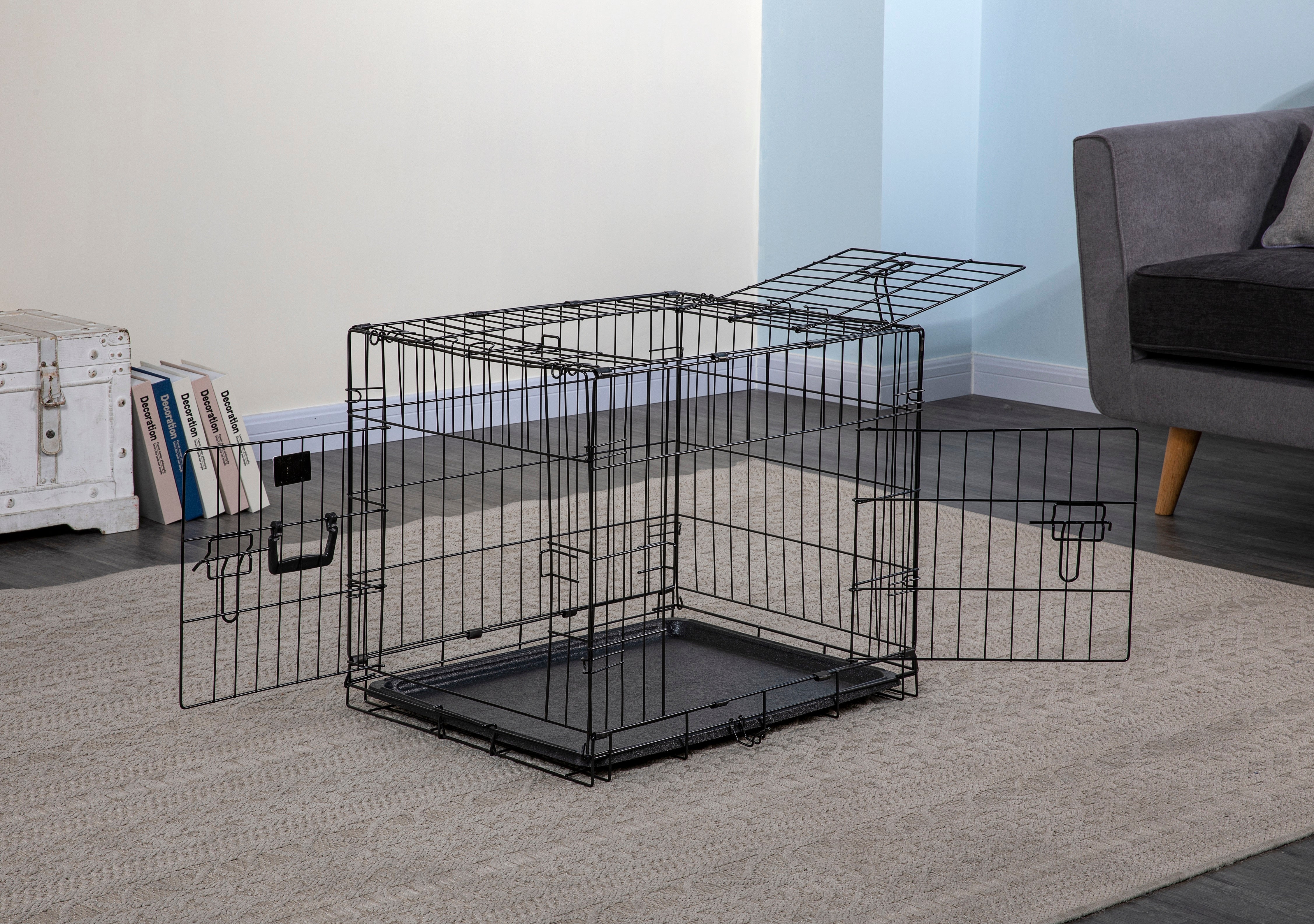 3 Door Metal Dog Crate with Divider (Available in 24" to 48") [*]